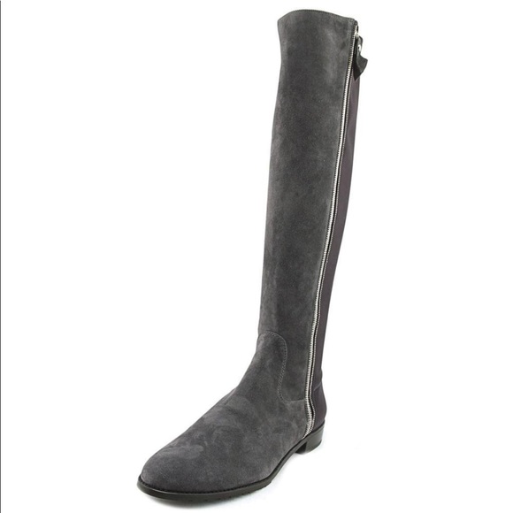 Stuart Weitzman Zip Me Down Boots in Grey - Picture 2 of 4